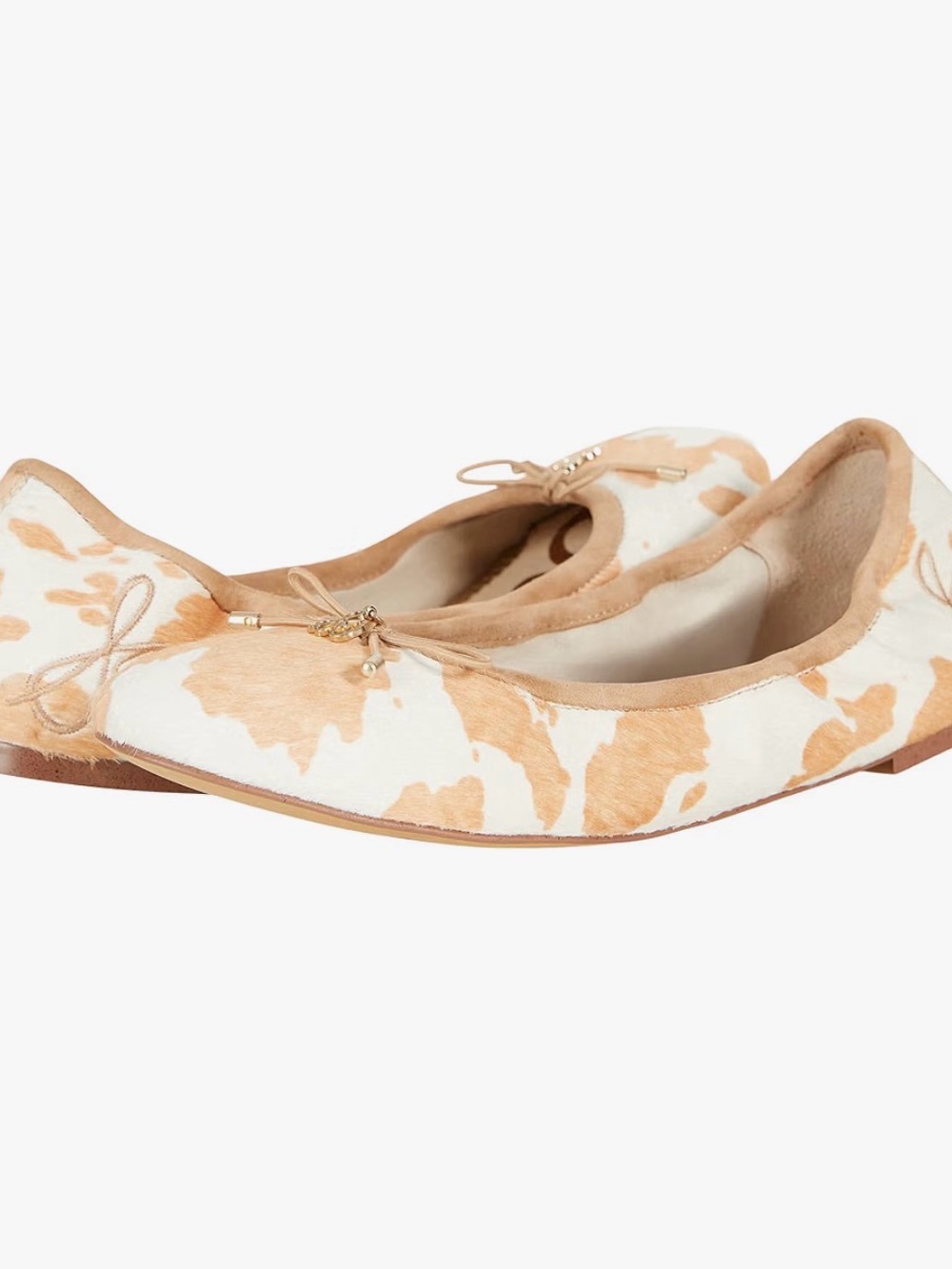 Sam Edelman Felicia Ballet Flats Pony Hair Cow Print Leather